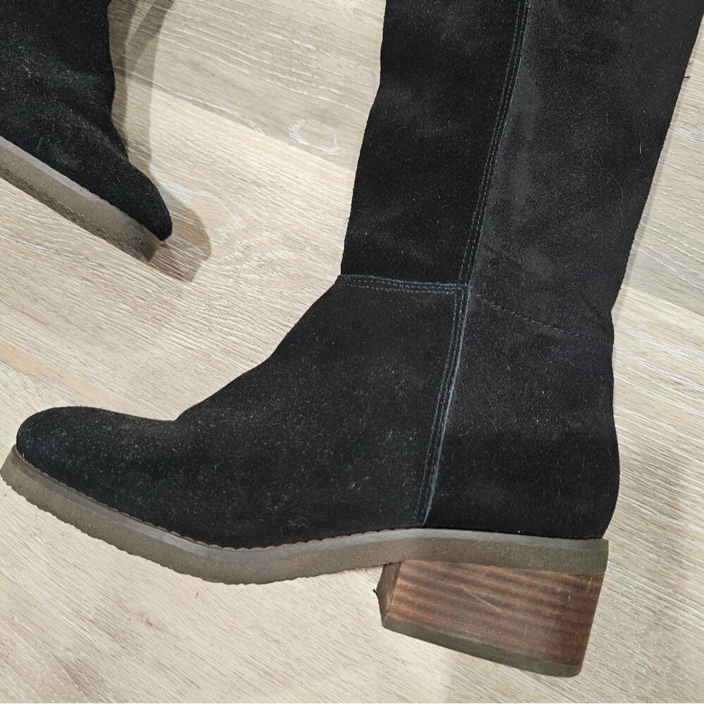 womans tall soft leather dark Academia Scholarly knee-high western classy grunge - Picture 3 of 15